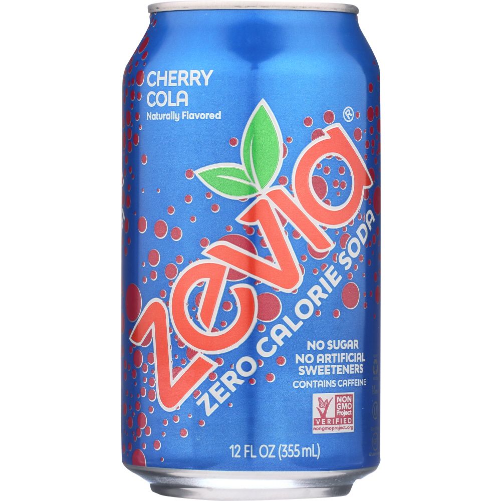 ZEVIA: Zero Calorie Soda Cherry Cola 6-12oz, 72 oz