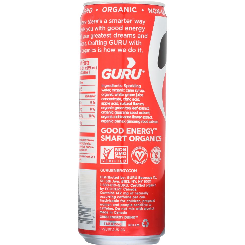 GURU: Organic Energy Drink, 12 Oz