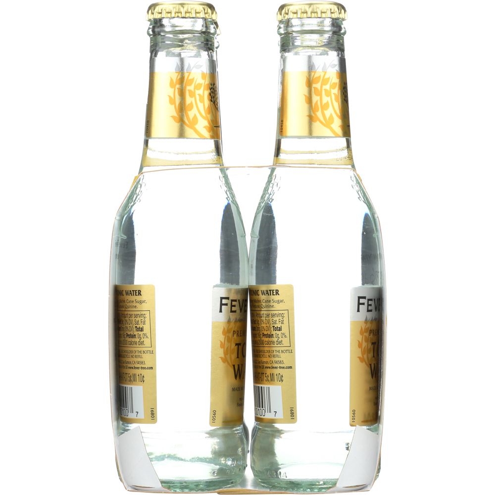 FEVER-TREE: Premium Indian Tonic Water 4x6.8 oz Bottles, 27.2 oz