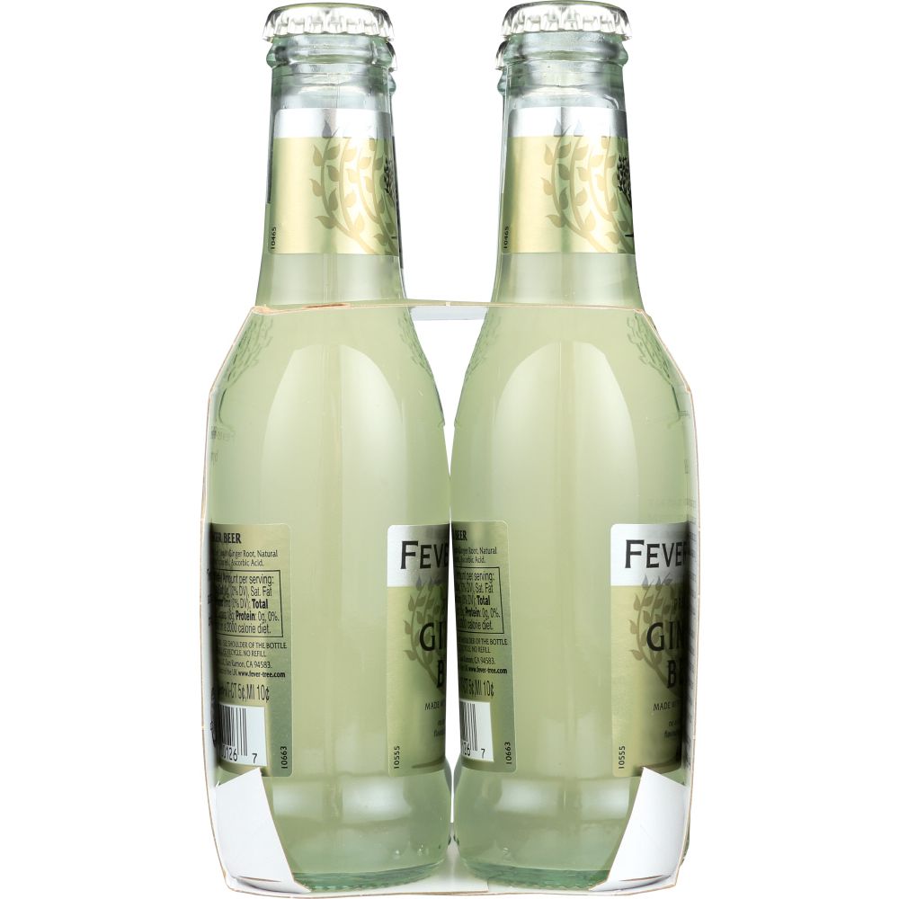 FEVER-TREE: Premium Ginger Beer 4x6.8 oz Bottles, 27.2 oz