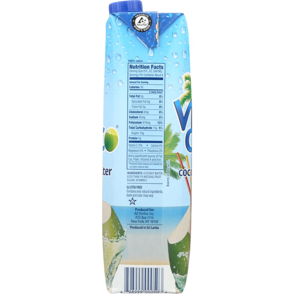 VITA COCO: Coconut Water Pure, 33.8 oz