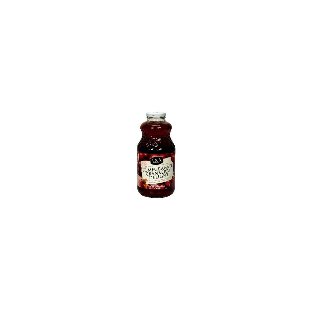 L & A JUICE: Pomegranate Cranberry Delight, 32 oz
