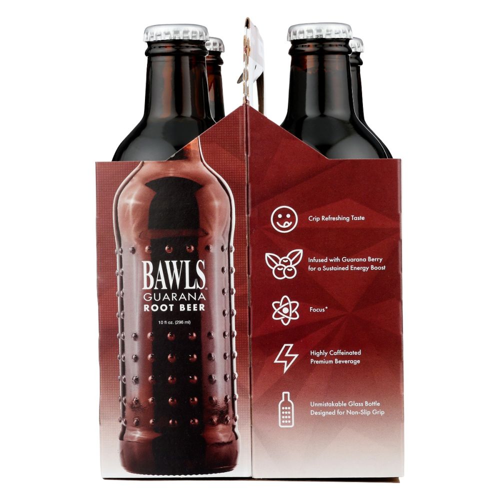 BAWLS GUARANA: Root Beer 4 Pack, 40 oz