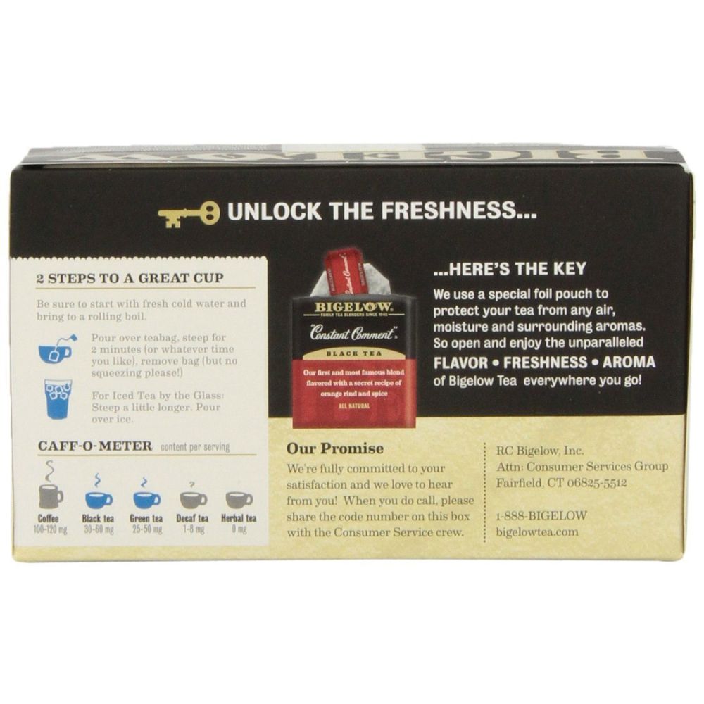 BIGELOW: Six Assorted Teas Variety Pack 18 Tea Bags, 1.10 oz