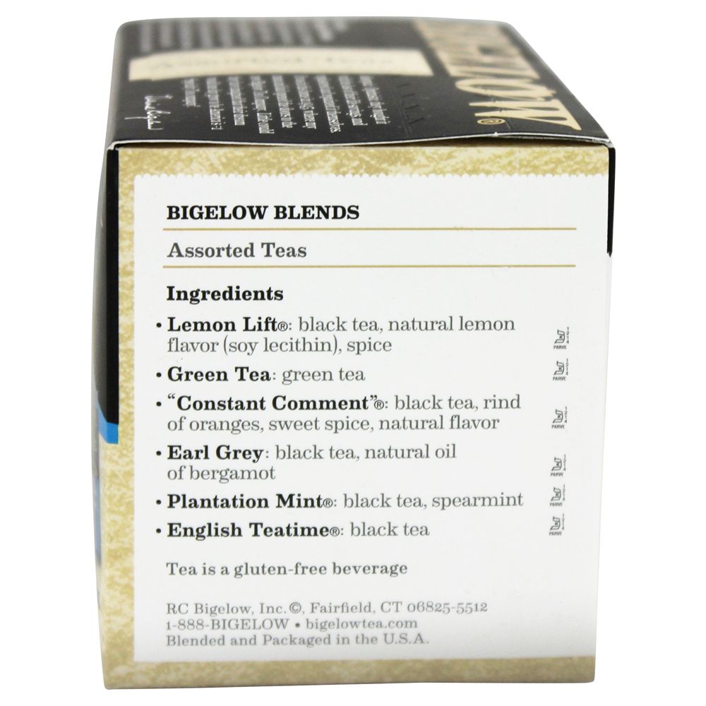 BIGELOW: Six Assorted Teas Variety Pack 18 Tea Bags, 1.10 oz