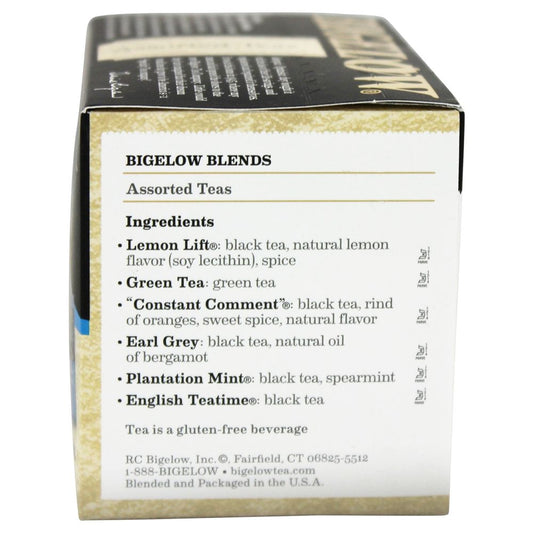BIGELOW: Six Assorted Teas Variety Pack 18 Tea Bags, 1.10 oz