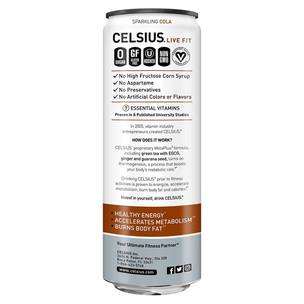 CELSIUS: Live Fit Sparkling Cola, 12 oz