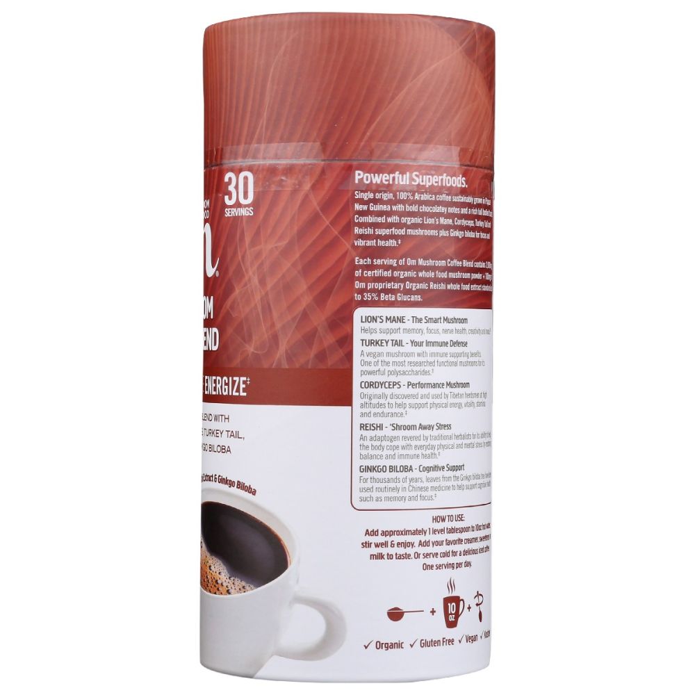 OM MUSHROOMS: Mushroom Coffee Blend, 177 gm