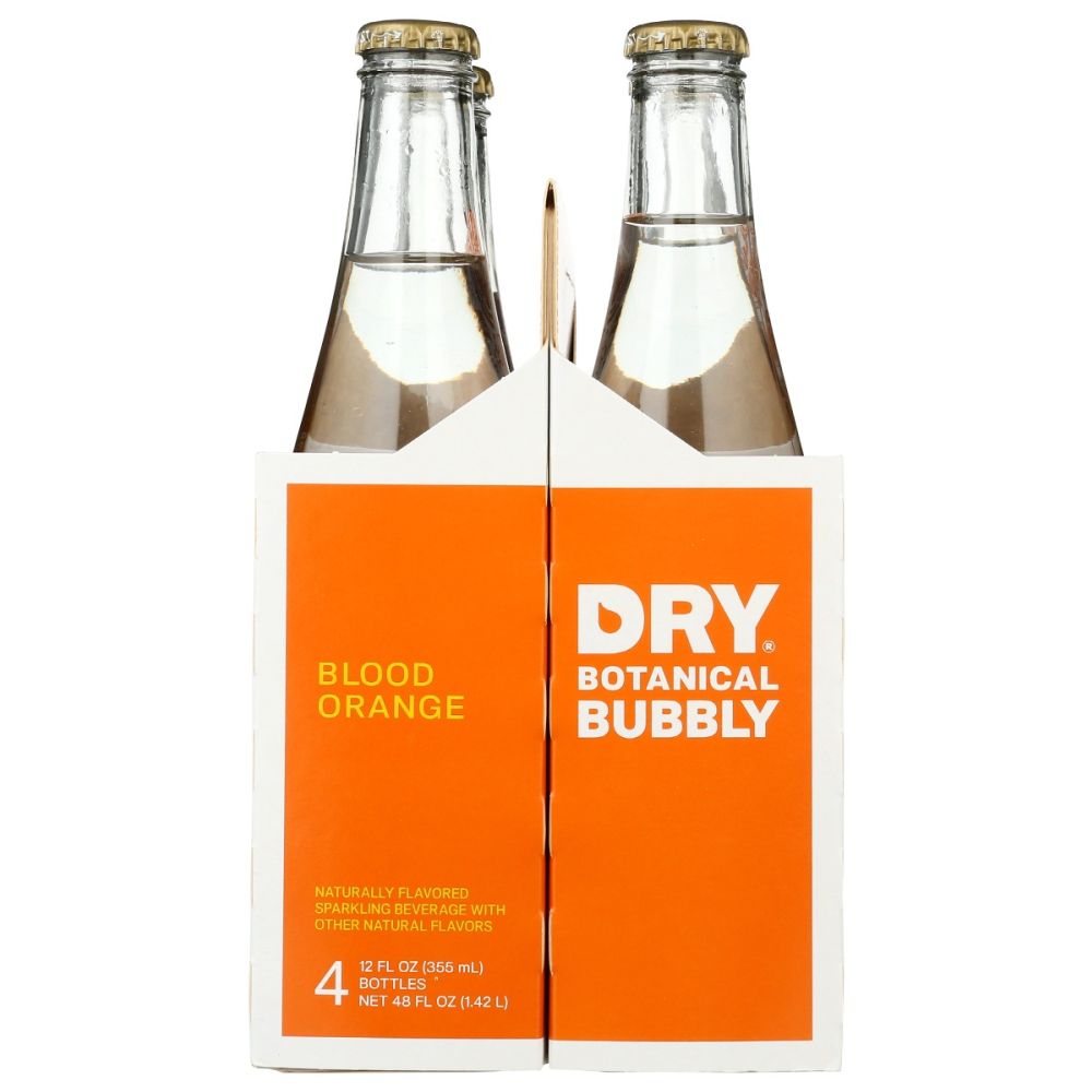 DRY SODA: Blood Orange Botanical Bubbly 4Pk, 48 fo