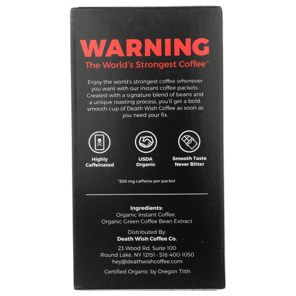 DEATH WISH COFFEE: Coffee Instant Packets, 8 ea