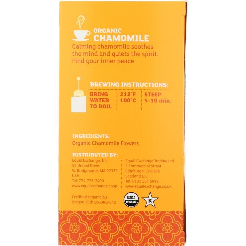 EQUAL EXCHANGE: Tea Chamomile Organic, 20 bg