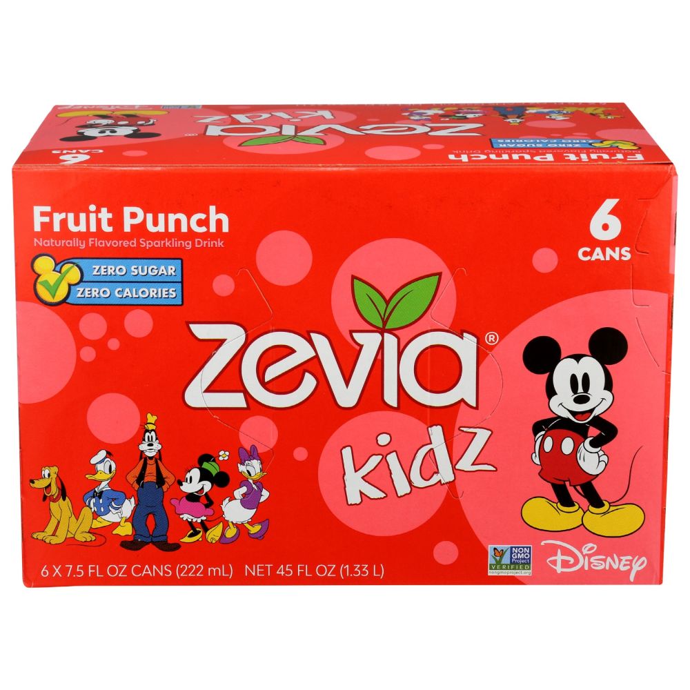 ZEVIA: Kidz Fruit Punch 6Pack, 45 fo