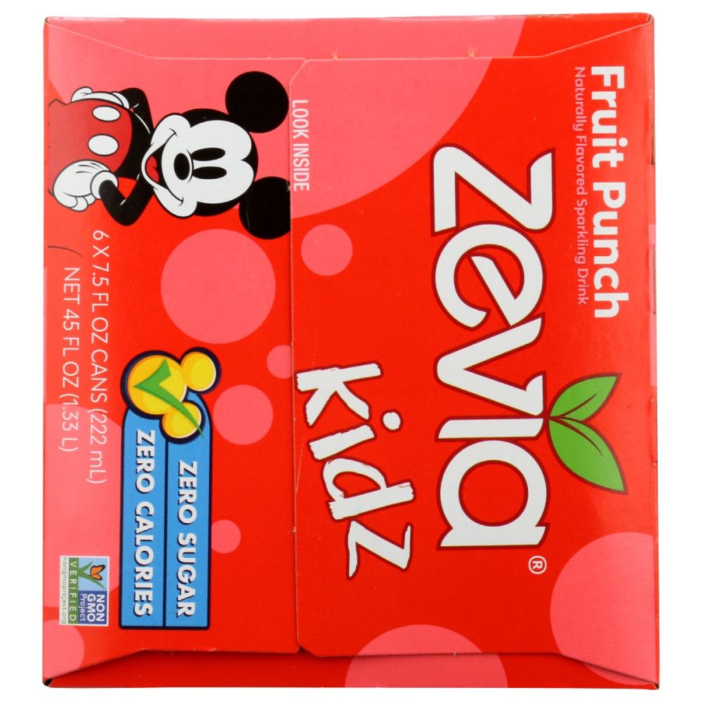ZEVIA: Kidz Fruit Punch 6Pack, 45 fo