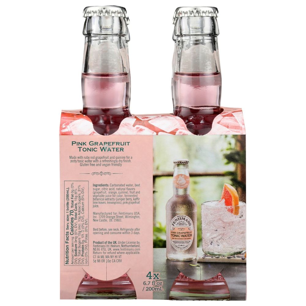 FENTIMANS: Mixer Tonic Water Pink Grapefruit 4 pk, 26.8 fo