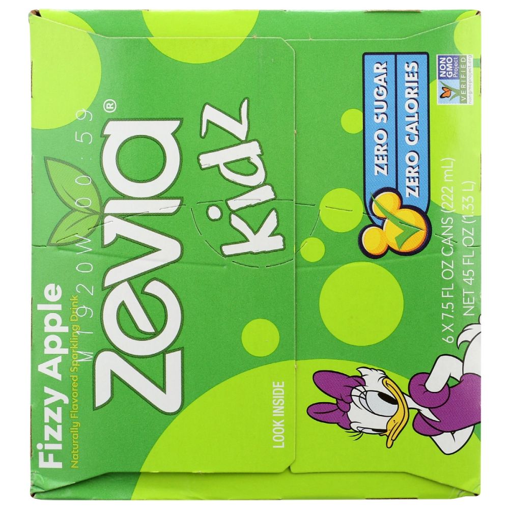 ZEVIA: Kidz Fizzy Apple 6Pack, 45 fo