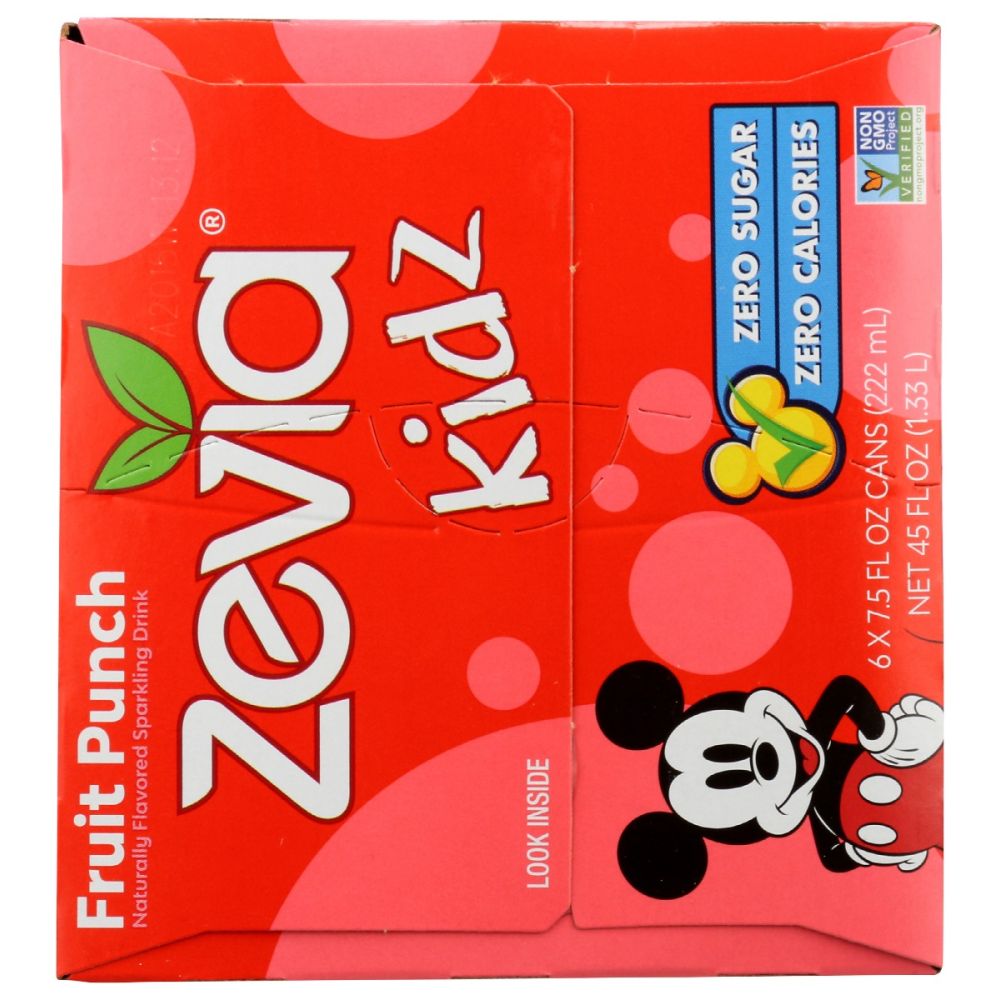 ZEVIA: Kidz Fruit Punch 6Pack, 45 fo