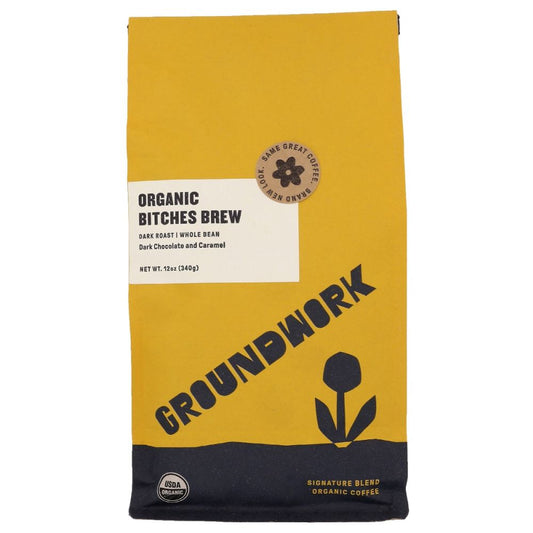 GROUNDWORK COFFEE NITRO: Organic Bitches Brew Coffee, 12 oz