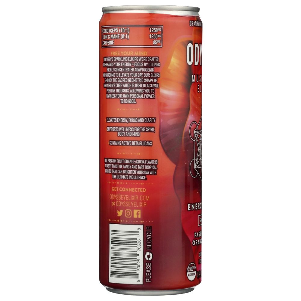 ODYSSEY ELIXIR: Energy Plus Focus Passion Fruit Orange Guava, 12 fo