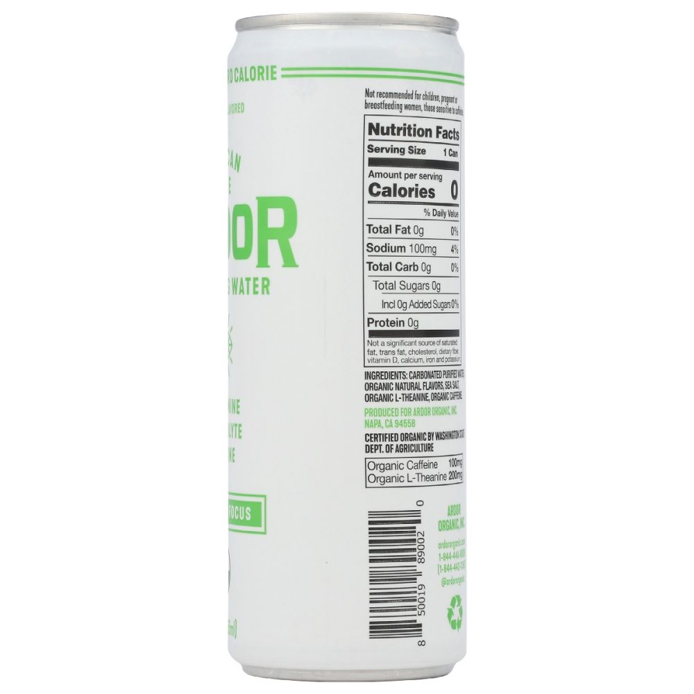 ARDOR ORGANIC: Mexican Lime Sparkling Water, 12 fo