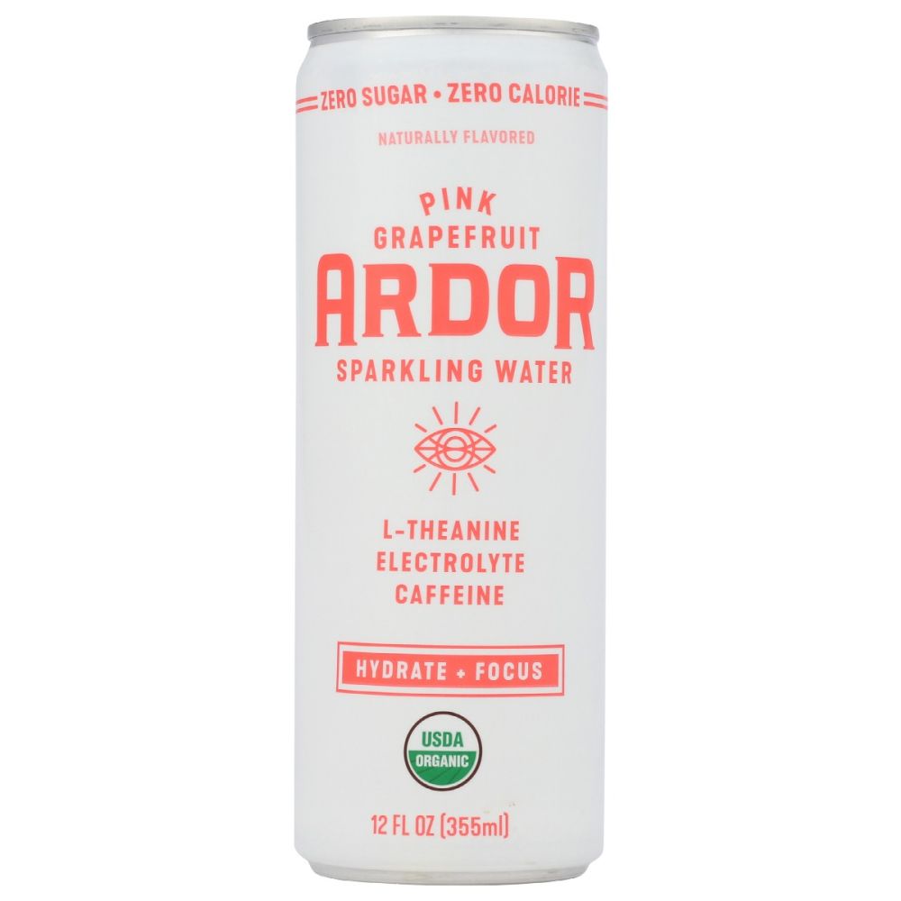 ARDOR ORGANIC: Pink Grapefruit Sparkling Water, 12 fo