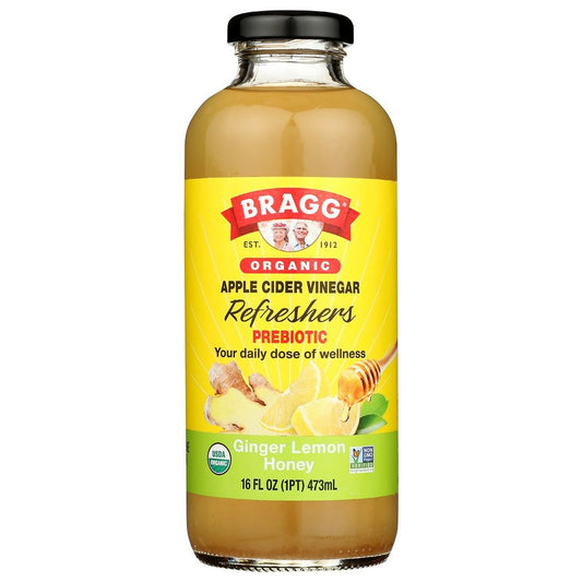 BRAGG: Organic Ginger Lemon Honey Apple Cider Vinegar Refreshers, 16 oz