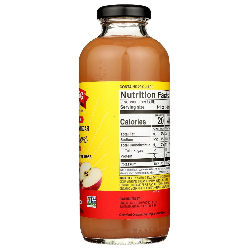 BRAGG: Organic Apple Cinnamon Apple Cider Vinegar Refreshers, 16 oz