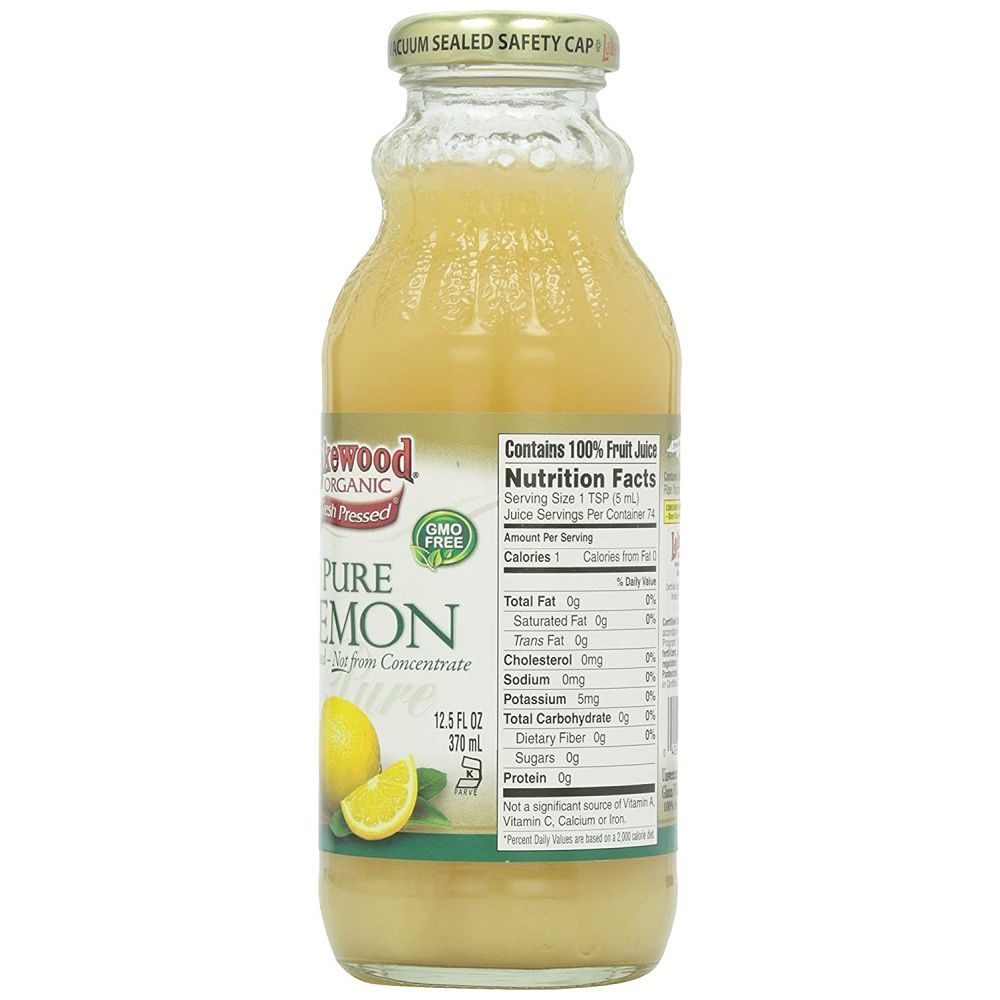 LAKEWOOD: Organic Pure Juice Lemon, 12.5 oz