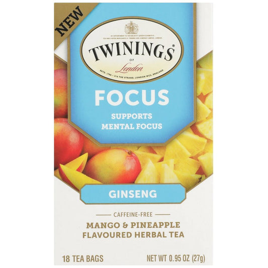 TWININGS: Mango and Pineapple Ginseng Focus Tea, 18 bg