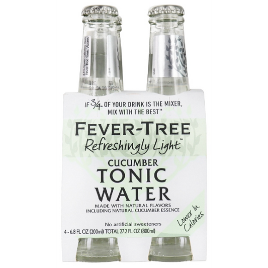 FEVER TREE: Refreshingly Light Cucumber Tonic Water 4 Pack, 27.20 fo