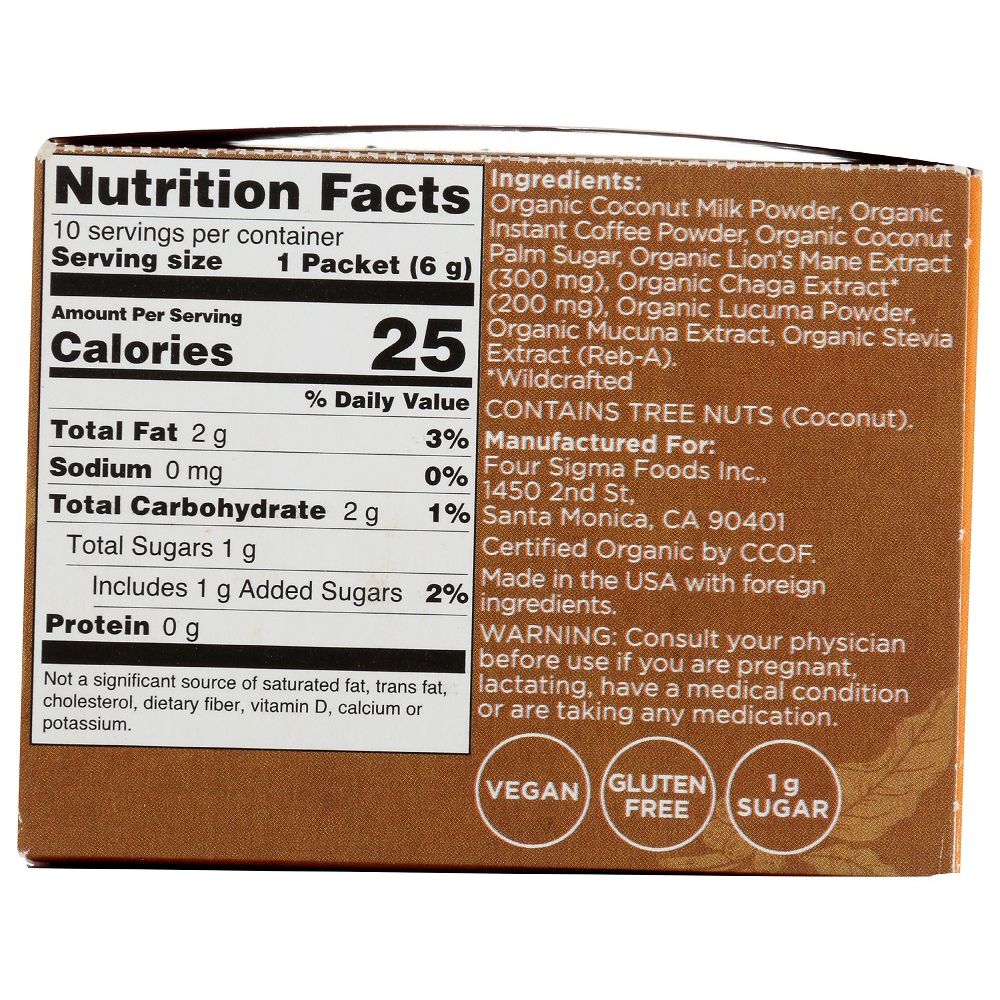 FOUR SIGMATIC: Coffee Latte Mix with Lion's Mane, 2.12 oz