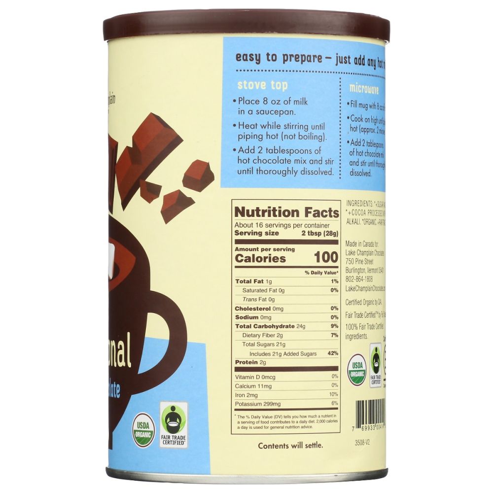 LAKE CHAMPLAIN CHOCOLATE: Hot Chocolate Traditional, 16 oz