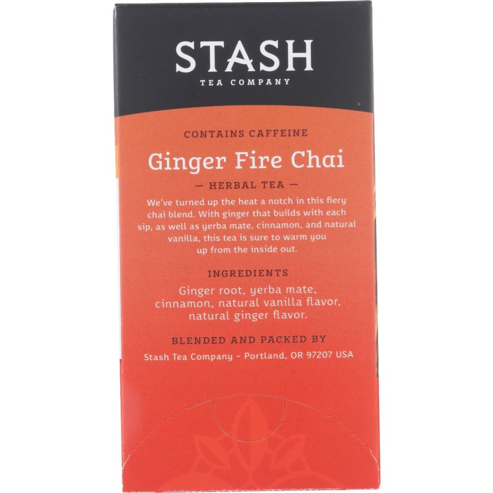 STASH TEA: Tea Ginger Fire Chai, 18 bg