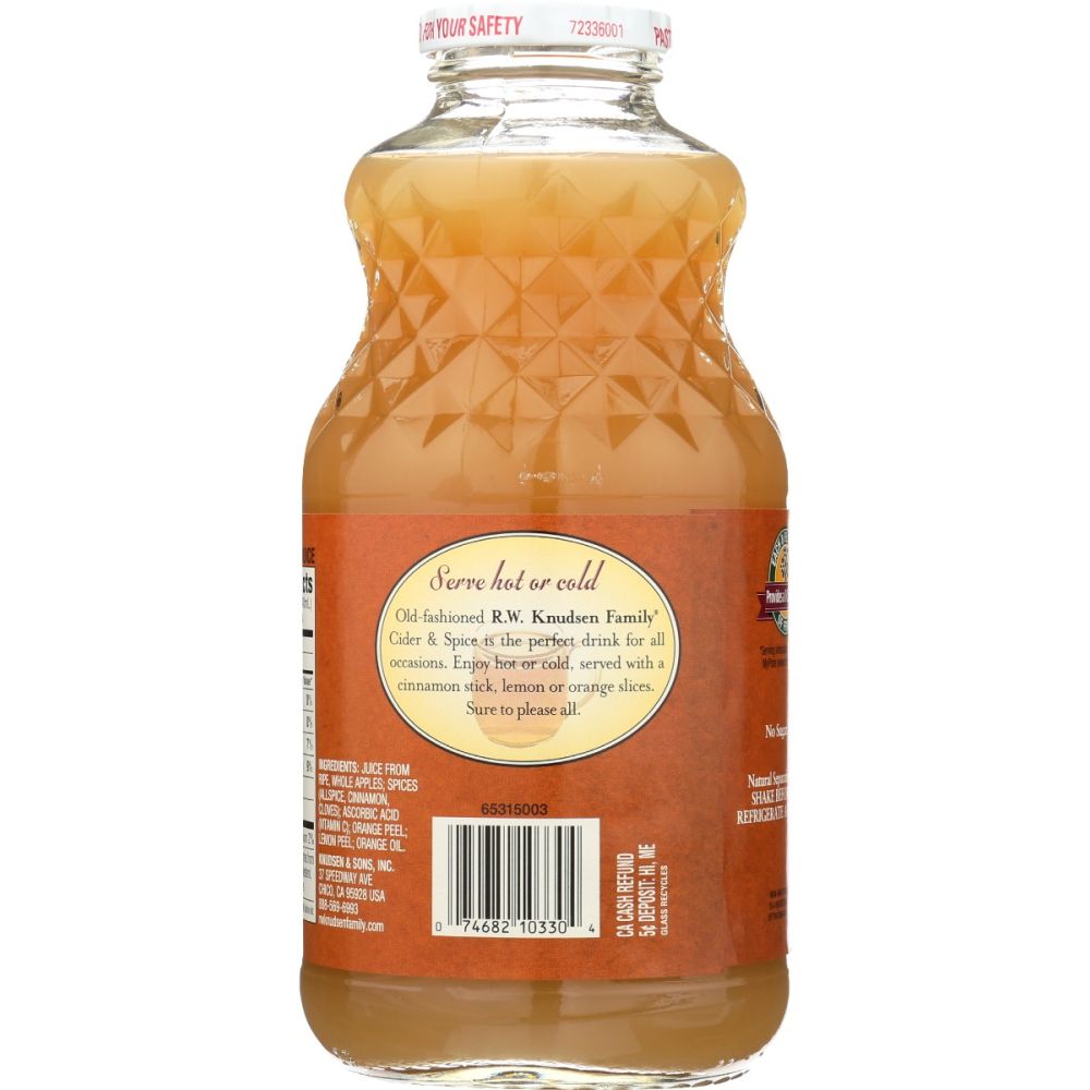 RW KNUDSEN FAMILY: Cider & Spice Juice, 32 fo