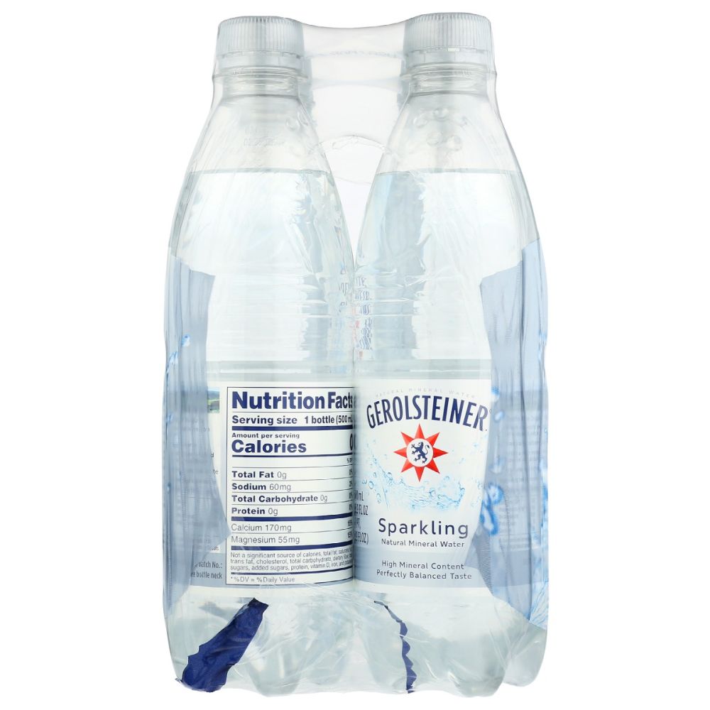 GEROLSTEINER: Sparkling Natural Mineral Water 6Pk, 101.4 fo