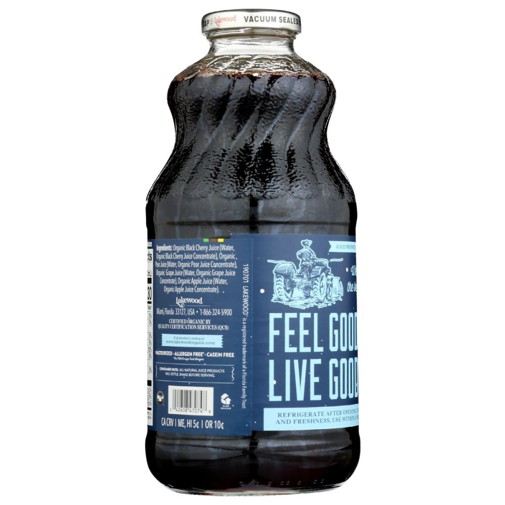 LAKEWOOD: Organic Black Cherry Blend Juice, 32 oz