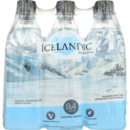 ICELANDIC GLACIAL: Water 6Pk Spring Ntrl, 101.4 fo