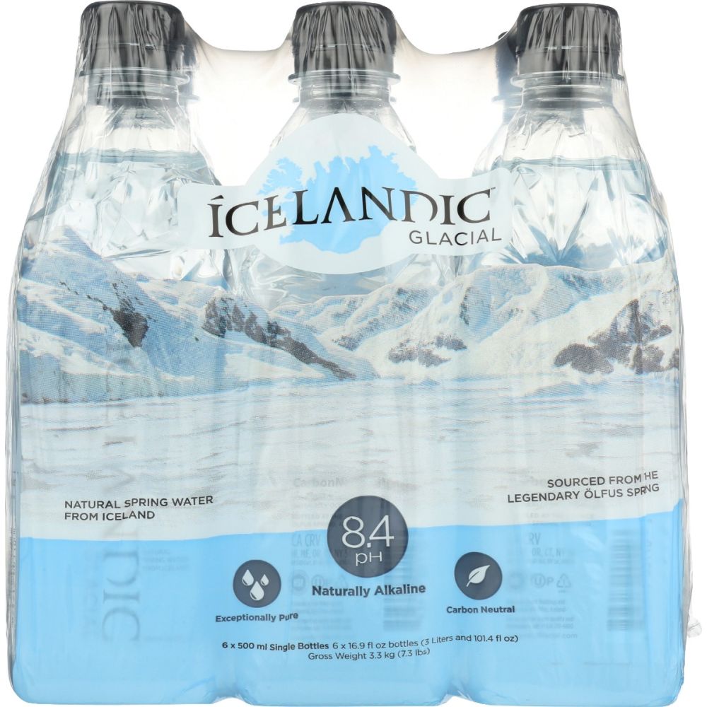 ICELANDIC GLACIAL: Water 6Pk Spring Ntrl, 101.4 fo