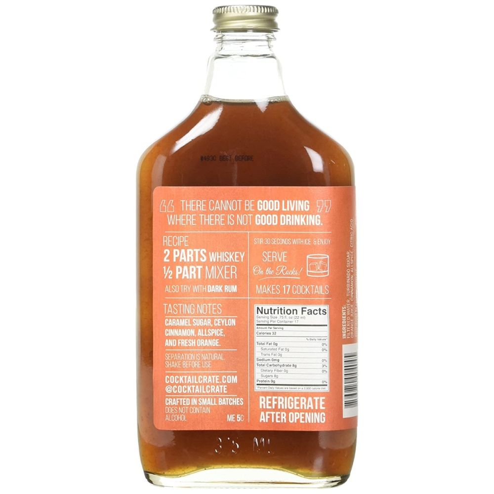 COCKTAIL CRATE: Spiced Old Fashioned Craft Mixer, 375 ml