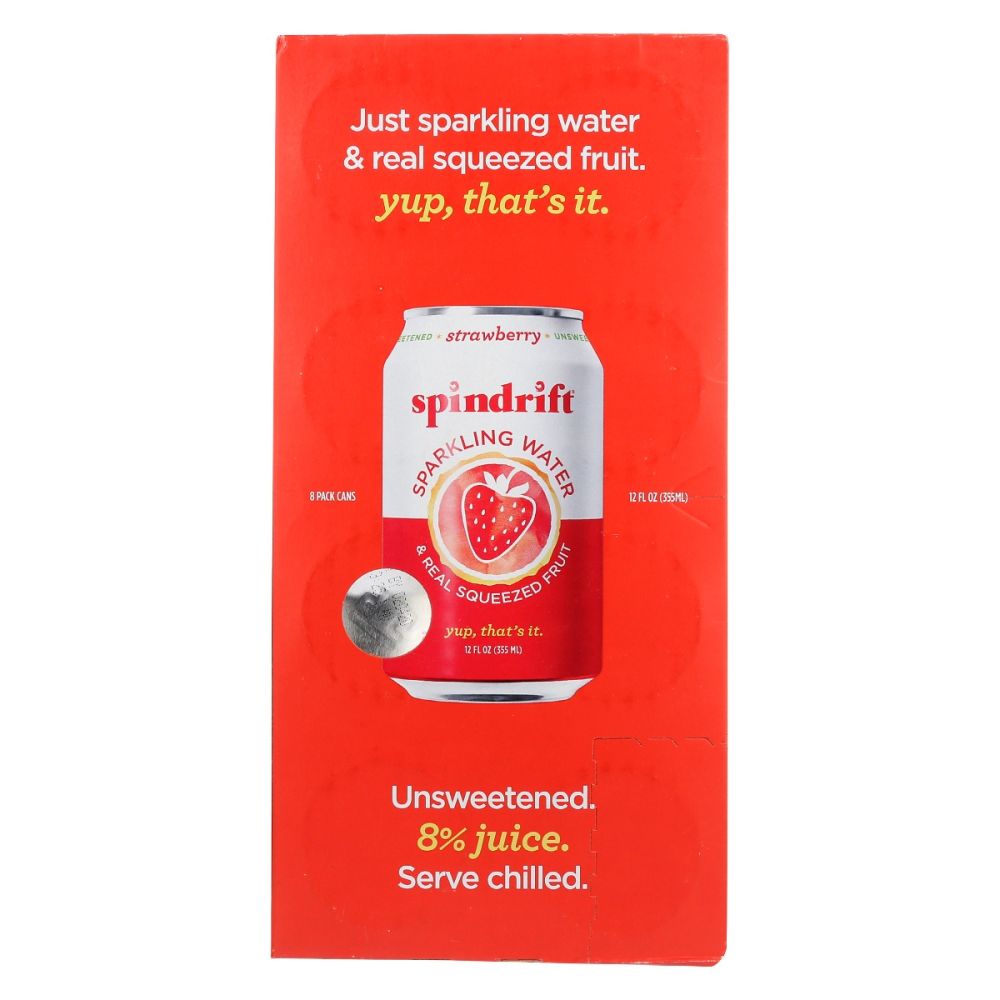 SPINDRIFT: Water Sprkl Strwbry 8Pk, 96 fo