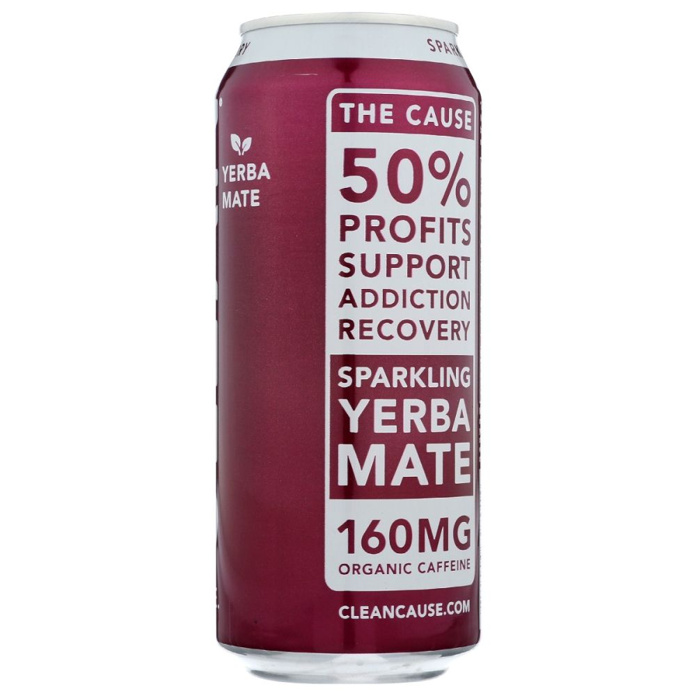 CLEAN CAUSE: Blackberry Sparkling Yerba Mate Tea, 16 fo