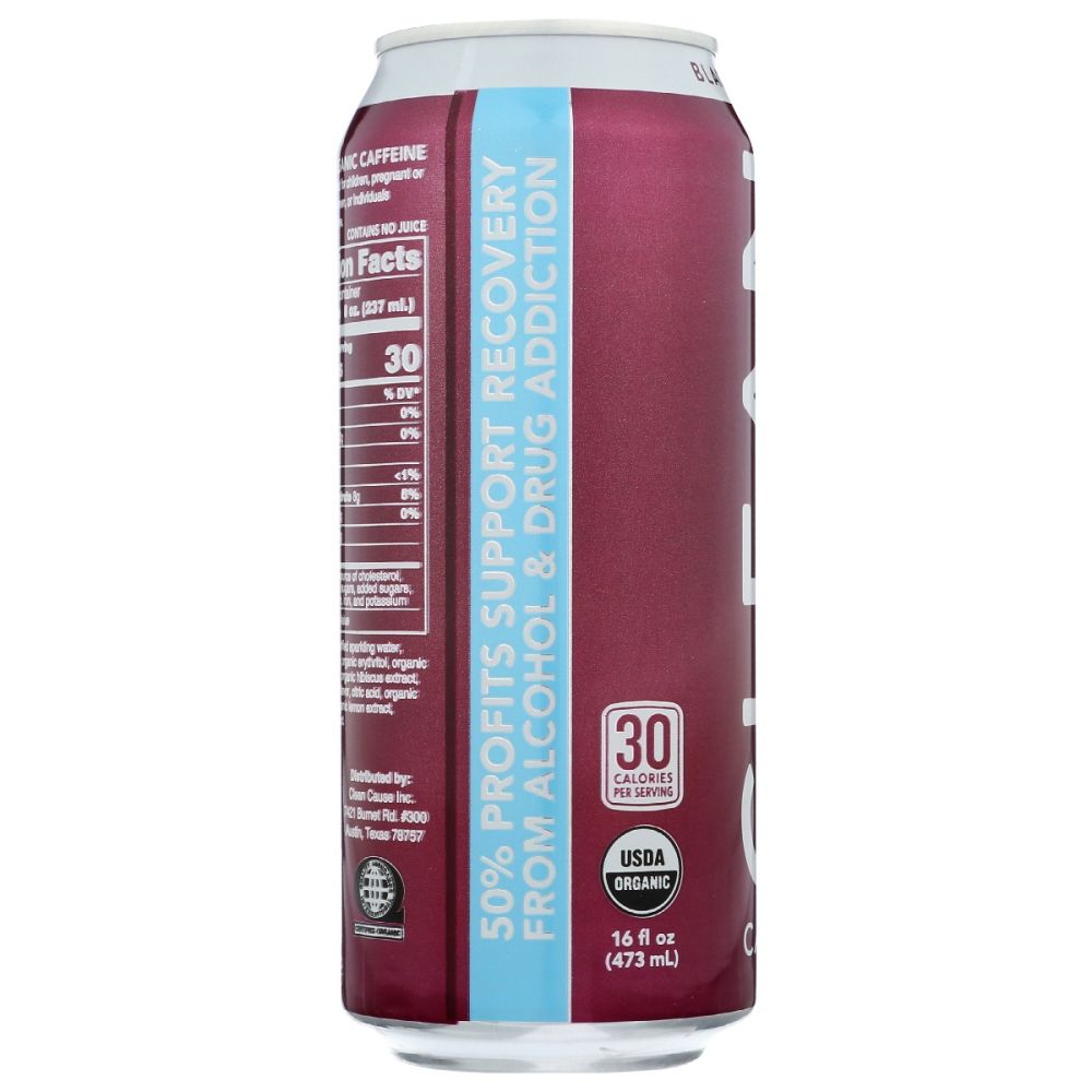 CLEAN CAUSE: Blackberry Sparkling Yerba Mate Tea, 16 fo