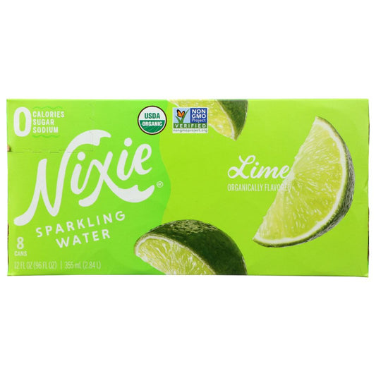 NIXIE: Water Sprk Lime 8Pk, 96 fo