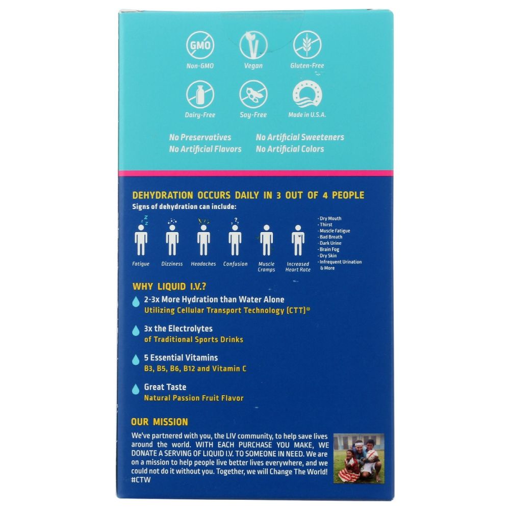 LIQUID IV: Hydration Pssion Frt 6Ct, 3.39 oz
