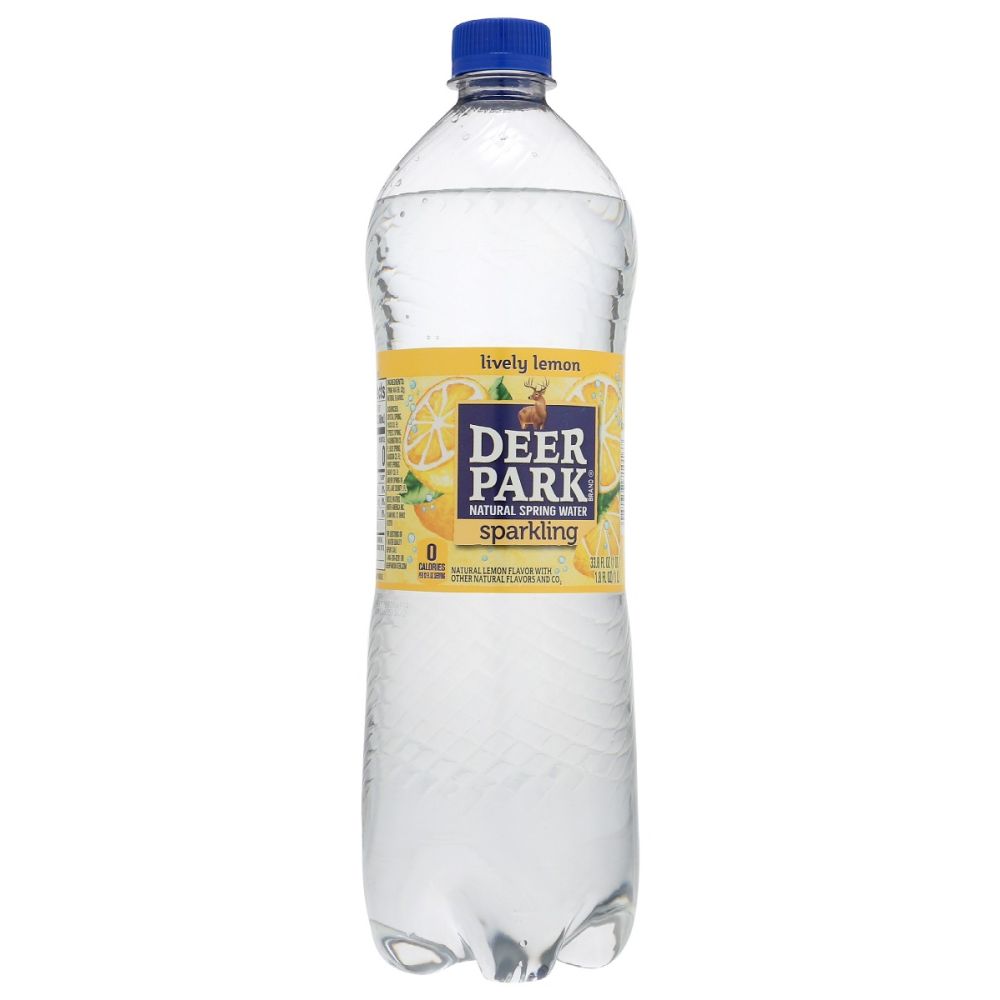 DEER PARK: Lemon Sparkling Water, 33.8 fo