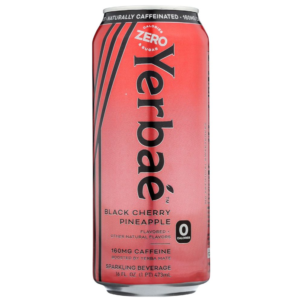 YERBAE: Black Cherry Pineapple Sparkling Water, 16 fo