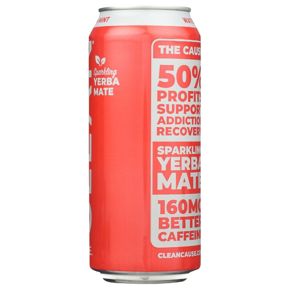 CLEAN CAUSE: Watermelon Mint Sparkling Yerba Mate, 16 fo