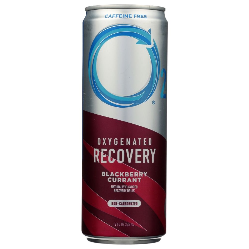 O2: Oxygenated Black Currant Recovery Drink Caffeine Free, 12 oz