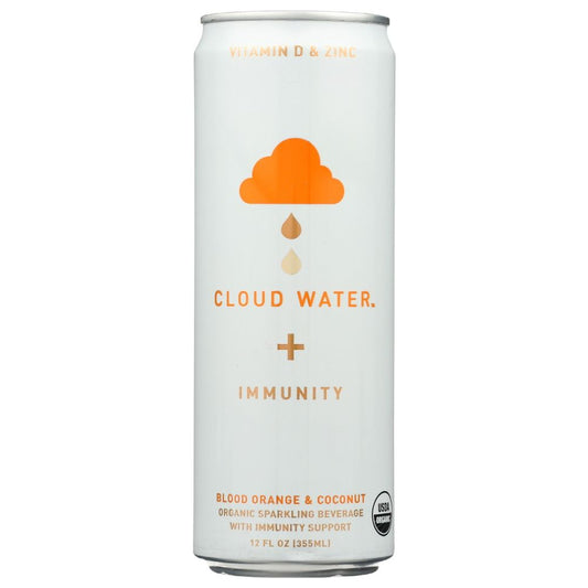 CLOUD WATER IMMUNITY: Blood Orange & Coconut Sparkling Water, 12 fo