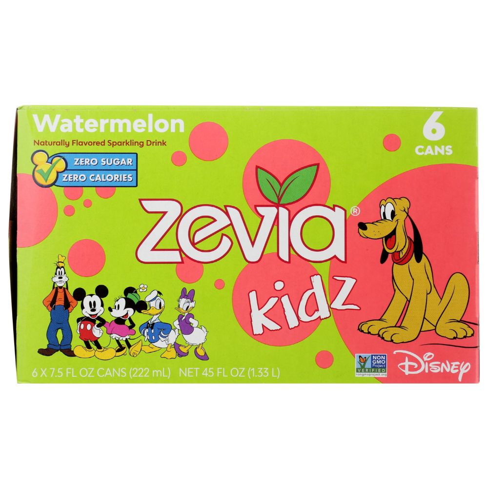 ZEVIA: Watermelon Kidz Soda 6Pk, 45 fo