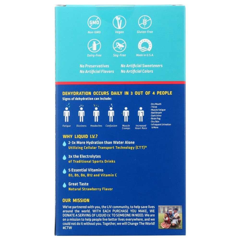 LIQUID IV: Hydration Strawberry 6Pkt, 3.39 oz